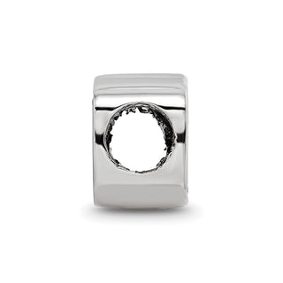 Sterling Silver Rhodium-plated LogoArt University of Florida Gator Enameled Logo Bead