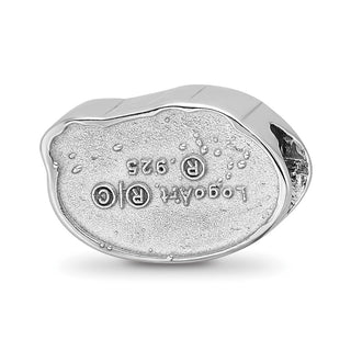 Sterling Silver Rhodium-plated LogoArt University of Florida Gator Enameled Logo Bead