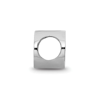 Sterling Silver Rhodium-plated LogoArt University of Georgia Letter G Enameled Logo Bead