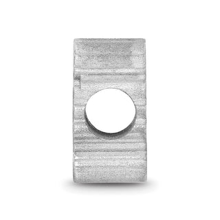 Sterling Silver Rhodium-plated LogoArt The University of Kansas Jayhawk Enameled Logo Bead