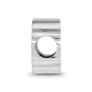 Sterling Silver Rhodium-plated LogoArt University of Southern California Trojan Head Extruded Enameled Bead