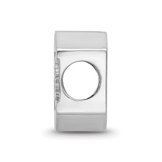 Sterling Silver Rhodium-plated LogoArt University of South Carolina Enameled Logo Bead SS500USO