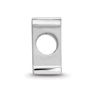 Sterling Silver Rhodium-plated LogoArt Villanova University Letter V Enameled Bead