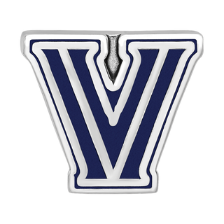 Sterling Silver Rhodium-plated LogoArt Villanova University Letter V Enameled Bead