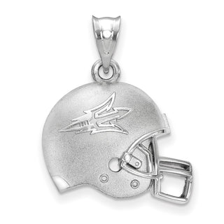 Sterling Silver Rhodium-plated LogoArt Arizona State University Domed Football Helmet Pendant