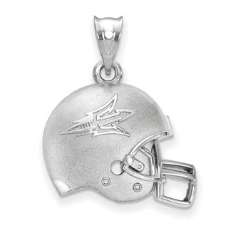 Sterling Silver Rhodium-plated LogoArt Arizona State University Domed Football Helmet Pendant