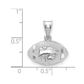 Sterling Silver LogoArt Kansas State University Football Pendant