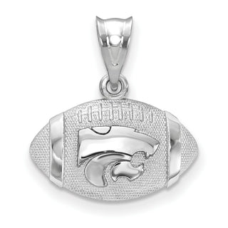 Sterling Silver LogoArt Kansas State University Football Pendant