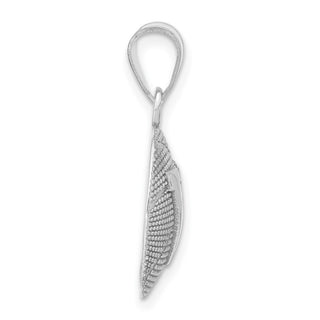 Sterling Silver Rhodium-plated LogoArt University of Virginia Basketball Pendant