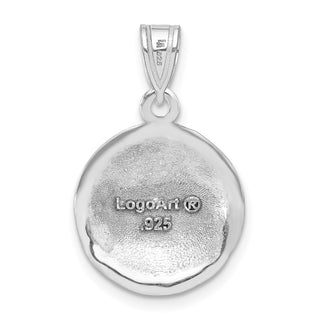 Sterling Silver Rhodium-plated LogoArt University of Virginia Basketball Pendant