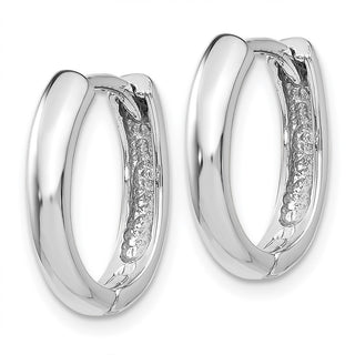 14k White Gold 10mm Hinged Hoop Earrings