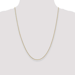 24" 14k Yellow Gold .95mm Twisted Box Chain Necklace
