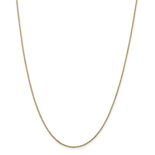 24" 14k Yellow Gold .95mm Twisted Box Chain Necklace