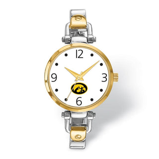 LogoArt University of Iowa Elegant Ladies 2-tone Quartz Bracelet Watch