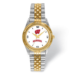 LogoArt University of Wisconsin Pro Two-tone Gents Quartz Watch