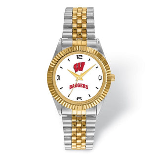 LogoArt University of Wisconsin Pro Two-tone Gents Quartz Watch