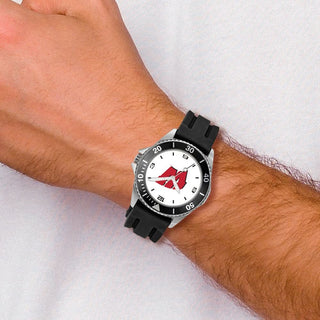 LogoArt University of Wisconsin Collegiate Gents Silicone Strap Quartz Watch