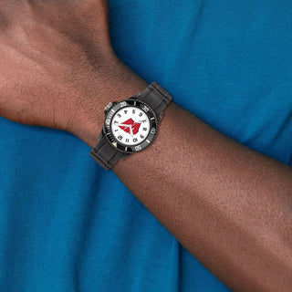 LogoArt University of Wisconsin Scholastic Silicone Strap Quartz Watch