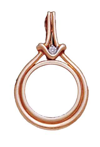 14K Yellow Gold Bezel American Eagle 1/10oz, Krugerrand 1/10oz.Pendant 16.5 mm