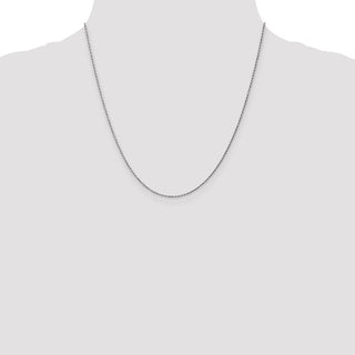 20" 14k White Gold 1.15mm Diamond-cut Machine-made Rope Chain Necklace