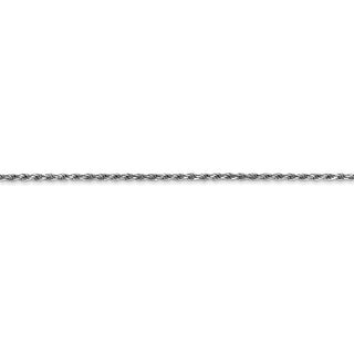 9" 14k White Gold 1.30mm Diamond-cut Machine-made Rope Chain Anklet