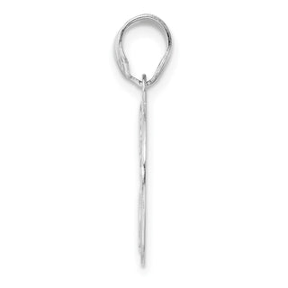 14k White Gold Polished Etched Number 30 Pendant