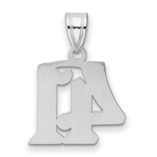 14k White Gold Polished Etched Number 41 Pendant