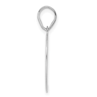 14k White Gold Polished Etched Number 59 Pendant