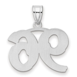 14k White Gold Polished Etched Number 96 Pendant