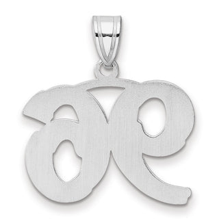 14k White Gold Polished Etched Number 96 Pendant