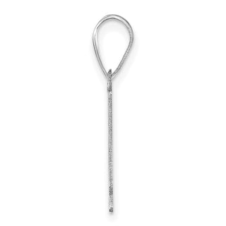 14k White Gold Polished Number 1 Pendant WAPN01