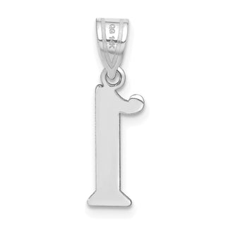 14k White Gold Polished Number 1 Pendant WAPN01