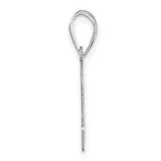 14k White Gold Polished Number 2 Pendant WAPN02