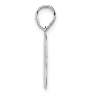 14k White Gold Polished Number 10 Pendant WAPN10