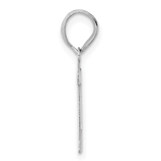 14k White Gold Polished Number 11 Pendant WAPN11