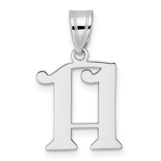 14k White Gold Polished Number 11 Pendant WAPN11