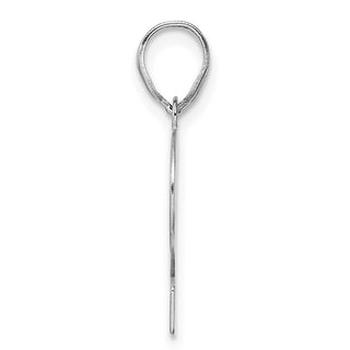 14k White Gold Polished Number 12 Pendant WAPN12