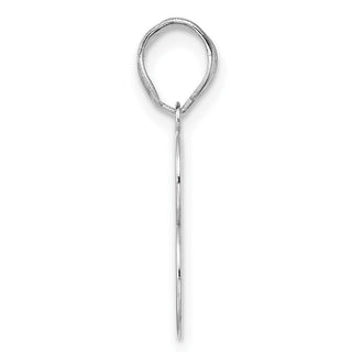14k White Gold Polished Number 13 Pendant WAPN13