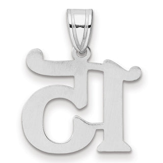 14k White Gold Polished Number 15 Pendant