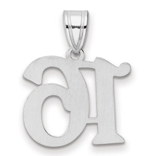 14k White Gold Polished Number 16 Pendant WAPN16