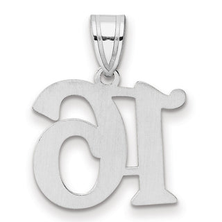 14k White Gold Polished Number 16 Pendant WAPN16