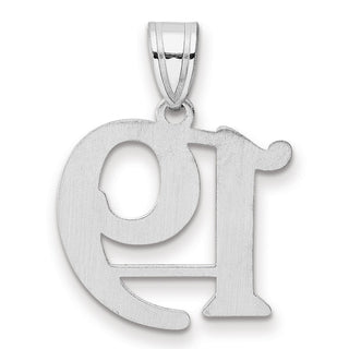 14k White Gold Polished Number 19 Pendant