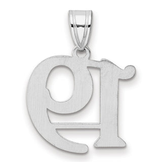 14k White Gold Polished Number 19 Pendant