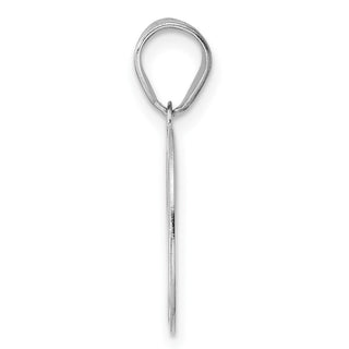 14k White Gold Polished Number 20 Pendant WAPN20