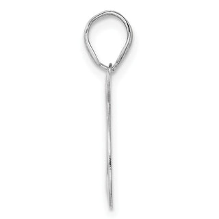 14k White Gold Polished Number 25 Pendant WAPN25