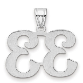 14k White Gold Polished Number 33 Pendant
