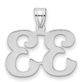 14k White Gold Polished Number 33 Pendant