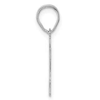 14k White Gold Polished Number 34 Pendant