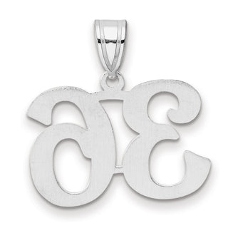 14k White Gold Polished Number 36 Pendant
