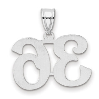 14k White Gold Polished Number 36 Pendant